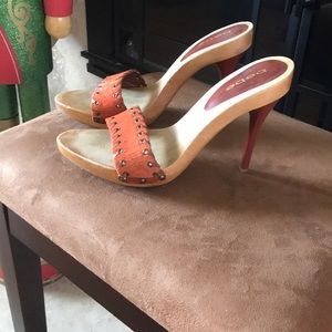 Vintage Bebe Slip on Heels.